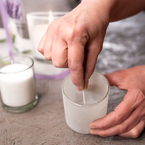 tételeket Gyertya homokfehér viasz granulátum kanócos gyertyákhoz 400g