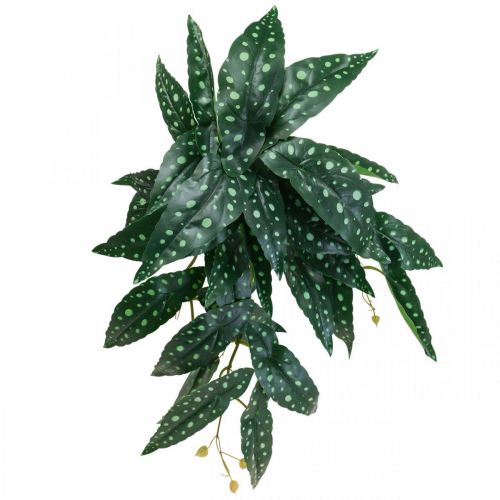 Mesterséges begónia műnövény zöld, sötétzöld 42×28cm