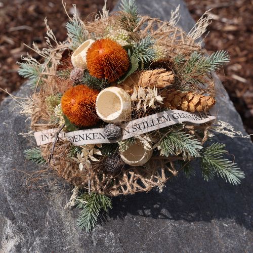 tételeket Művirágok, Banksia, Proteaceae narancssárga H58cm M6cm 3 db