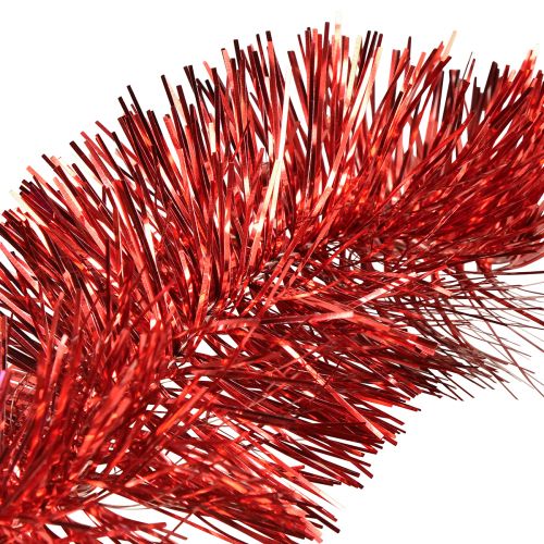 tételeket Ünnepi vörös talmi füzér 270 cm - Fényes és élénk, tökéletes karácsonyi és ünnepi dekorációhoz