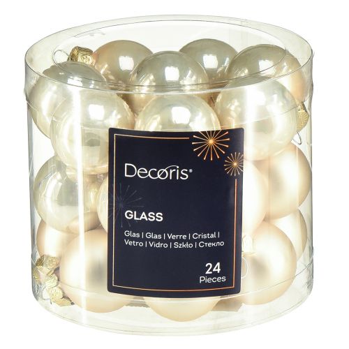 tételeket Mini karácsonyfa golyók üveg gyöngyfa golyók Ø2,5cm 22 db