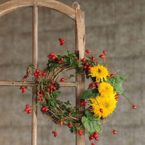 tételeket Természetes koszorú, szilfaágak, tobozok, díszkoszorú, ajtókoszorú, asztali koszorú, Ø35cm M8cm