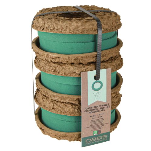 tételeket OASIS® Biolit® Gyűrű/Koszorú 17cm 6 db