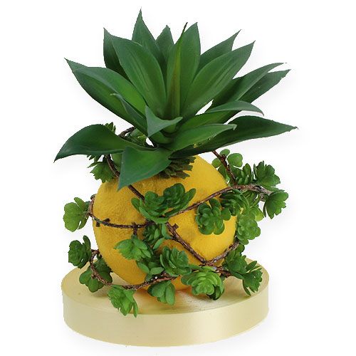 Floristik24 Virágos habgolyók sárga 9cm 4db