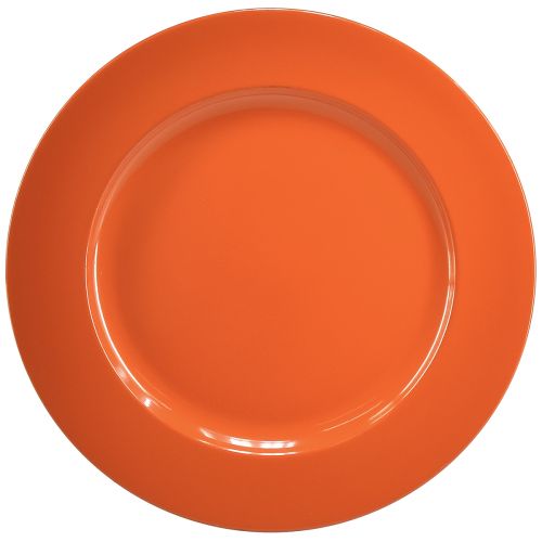 Narancssárga műanyag tányérok - 28 cm - 4 db-os csomag Ideális bulikhoz és dekorációhoz