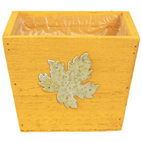 tételeket Növénydoboz fa kopott elegáns fadoboz sárga 11×14,5×14cm