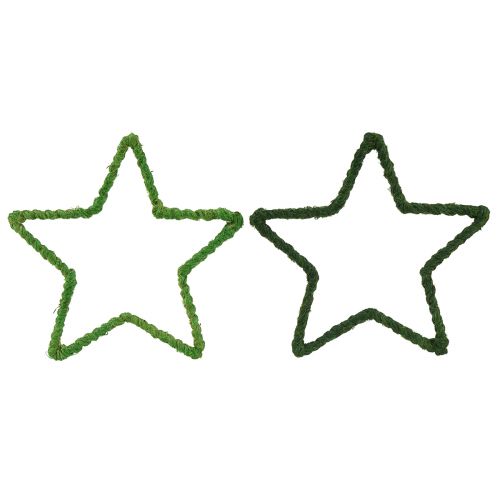 tételeket Csillag juta karácsonyi dekorációnak mikulásvirág zöld 15cm 8db