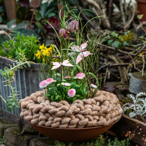 tételeket Stylo zsinór nemezelt birkagyapjúból barna 10mm 15m