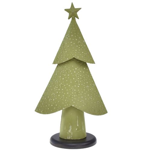 tételeket Karácsonyfa fém fa csillagok ezüst zöld H46,5cm