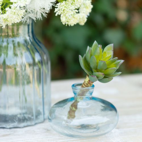 tételeket Vázák hagymás laposüveg dekoratív vázák kék Ø9cm H6cm 6 db