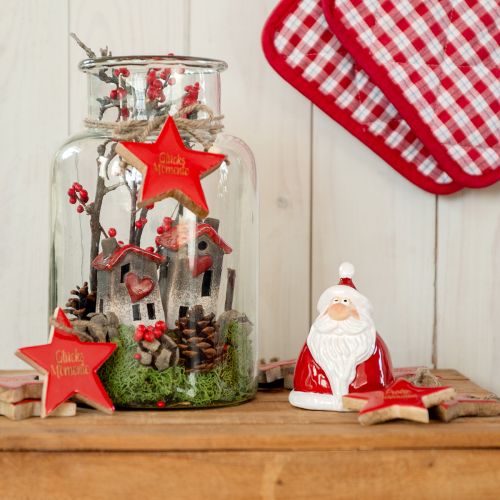 Piros Mikulás figura 13 cm - ideális karácsonyi dekoráció az ünnepi hangulathoz - 2 db