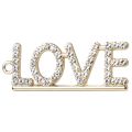 Floristik24 Valentin napi dekoratív medál Love fém ezüst 4cm 12db
