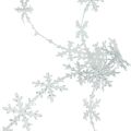 Floristik24 Szatén szalag Karácsonyi szalag hópehely fehér 25mm 5m