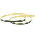 Floristik24 Curling szalag ajándék szalag zöld arany csíkokkal 10mm 250m