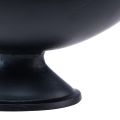 Floristik24 Ovális tál fekete fém alapöntvény megjelenés 30x16x14,5cm