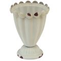 Floristik24 Csészeváza fém dekoratív csésze krém barna Ø9cm H13cm