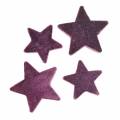 Floristik24 Scatter dekorációs csillagok bolyhos bársony csillagok lila bogyó 4/5cm 40db