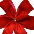 Floristik24 Dekoratív masni piros bársony masni 4cm széles karácsonyi masni kültérre 15×18cm 10db