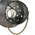 Floristik24 Függő fém lámpa antracit színben csillagokkal - Ø18,5 cm, magasság 50 cm - Elegáns kül- és beltéri világítás