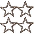 Floristik24 Ajtókoszorúhoz akasztható csillagok fűzfa natúr 28cm 4db