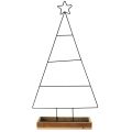Floristik24 Fém karácsonyfa fa dísztálcával, 98,5cm - Modern karácsonyi dekoráció